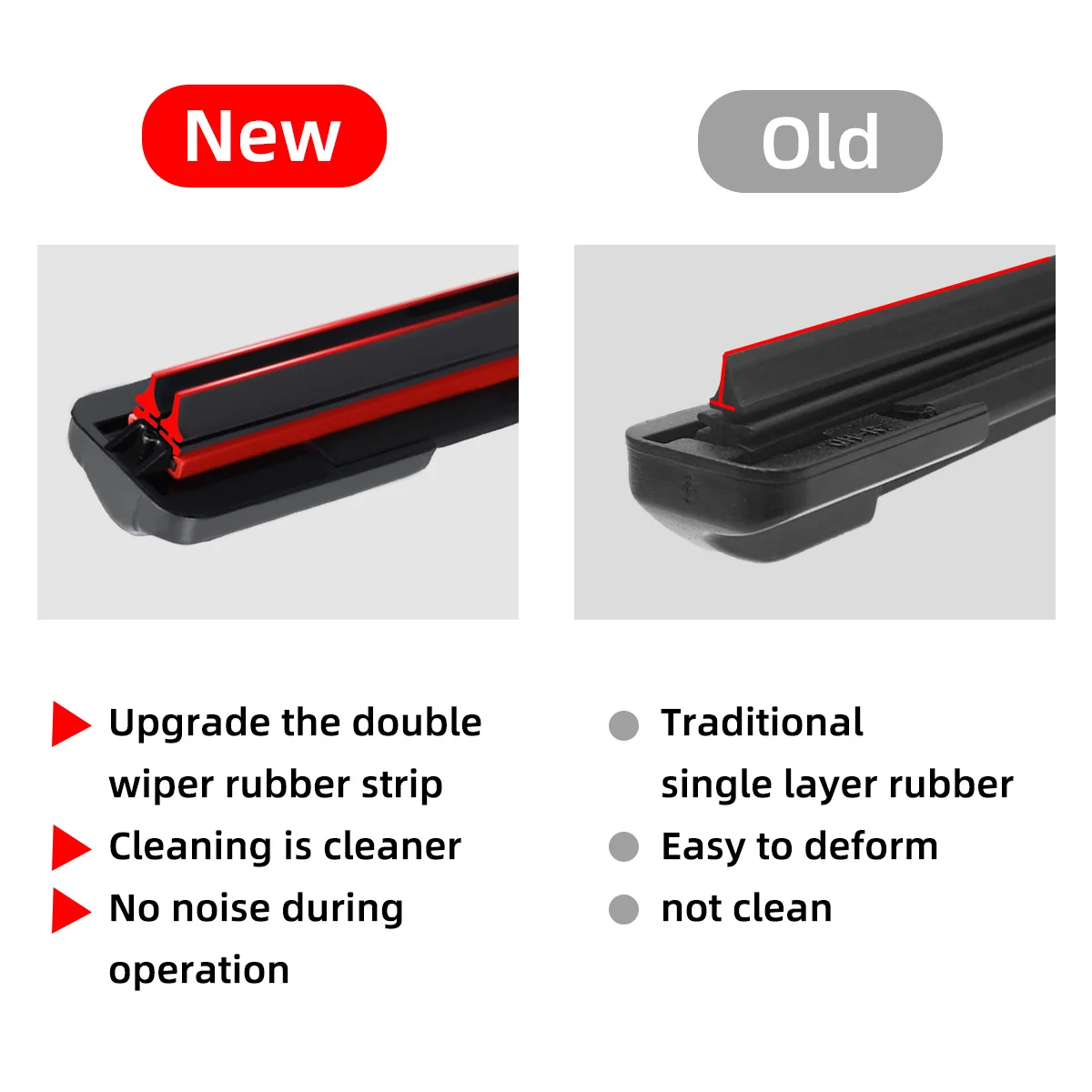 General J/U-shaped automotive double rubber strip wiper blade 14 "16" 18 "19" 20 "21" 22 "24" 26“ - Image 5