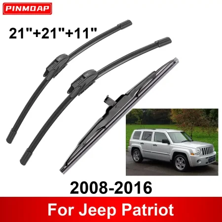 1/2/3/4/6PCS Car Wiper For Jeep Patriot 2008-2016 Front Rear Wiper Blades Brushes Cutter Auto Accessories 2012 2013 2014 2015