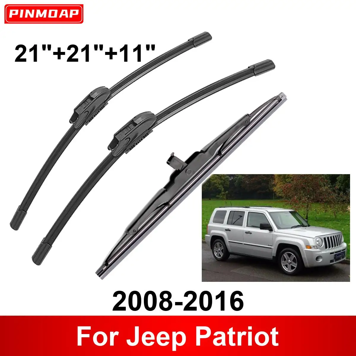 1/2/3/4/6PCS Car Wiper For Jeep Patriot 2008-2016 Front Rear Wiper Blades Brushes Cutter Auto Accessories 2012 2013 2014 2015
