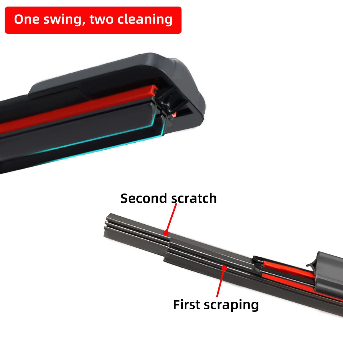 Car Windshield Wiper Blade Universal U/J Double Rubber Strip Wiper Blade Natural Rubber Strip 14"16"18"19"20"21"22"24"26" - Image 4