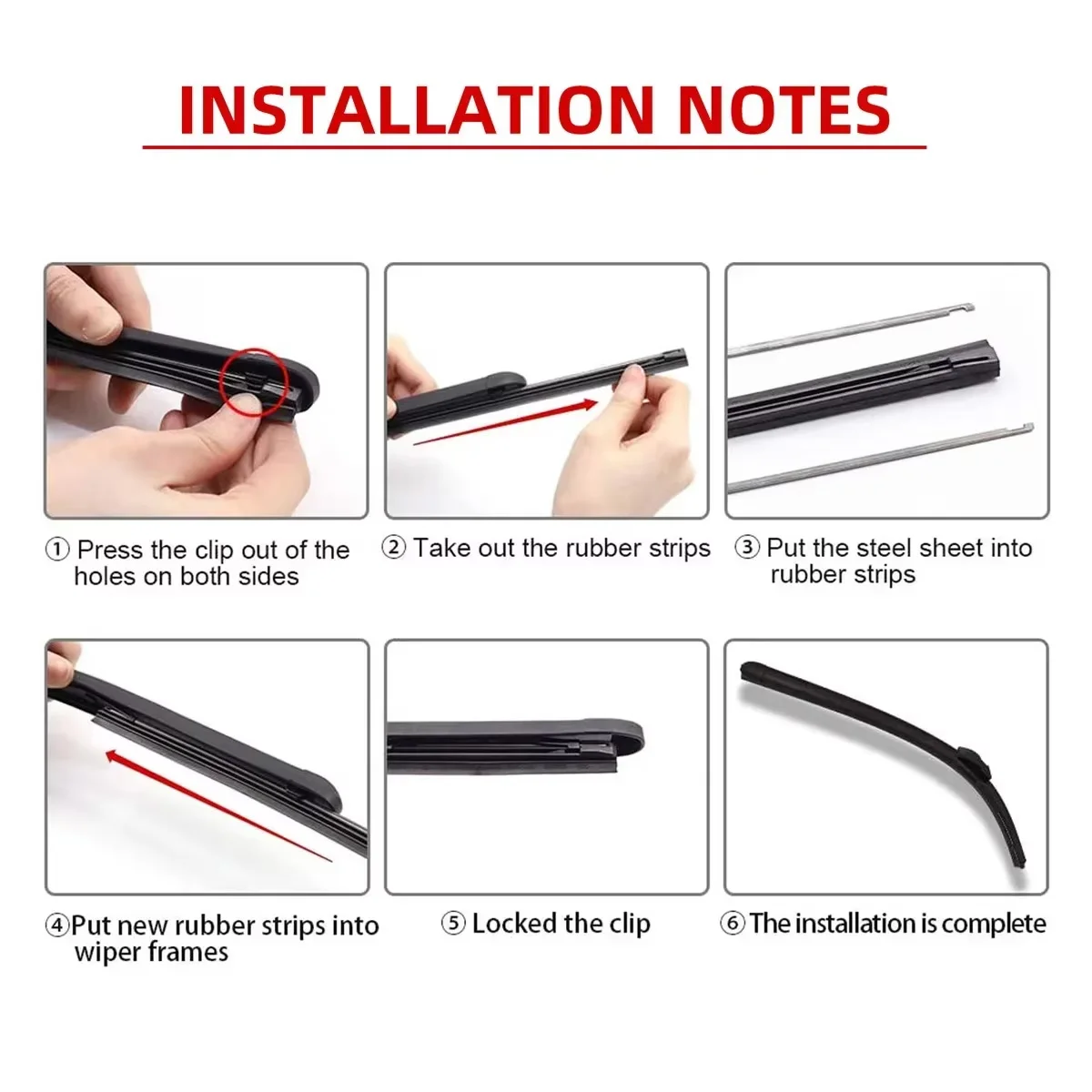 1/2/10/50pcs Car Wiper Natural Rubber Strip Wiper Filler Strip Replacement Parts Accessory 14"16"17"18"19"20"21"22"24"26"28"30" - Image 5
