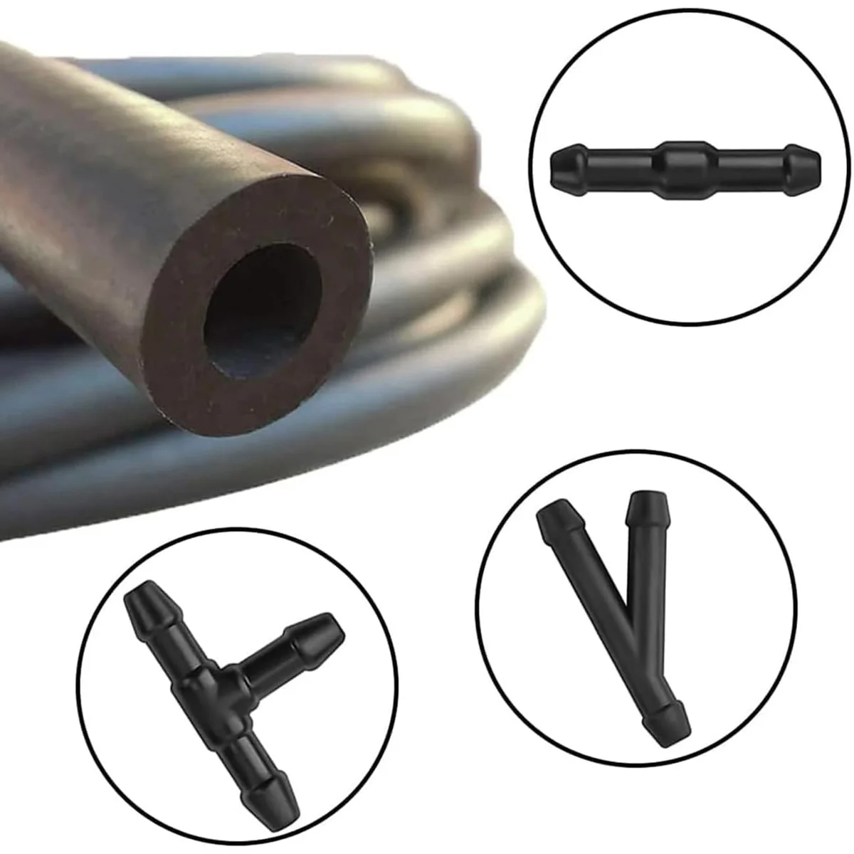 Windshield Wiper Washer Nozzle Hose With Connector Kit T Y I 3 Types Joint Windscreen Spray Jet Water Hose Fluid Tube Joiner - Image 3