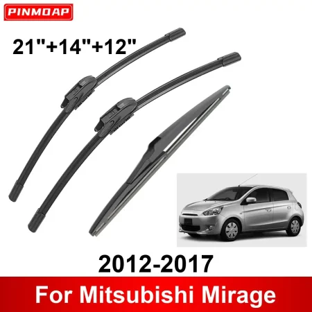 1/2/3/4/6PCS Car Wiper For Mitsubishi Mirage 2012-2017 Front Rear Wiper Blades Brushes Auto Accessories 2012 2013 2014 2015 2016