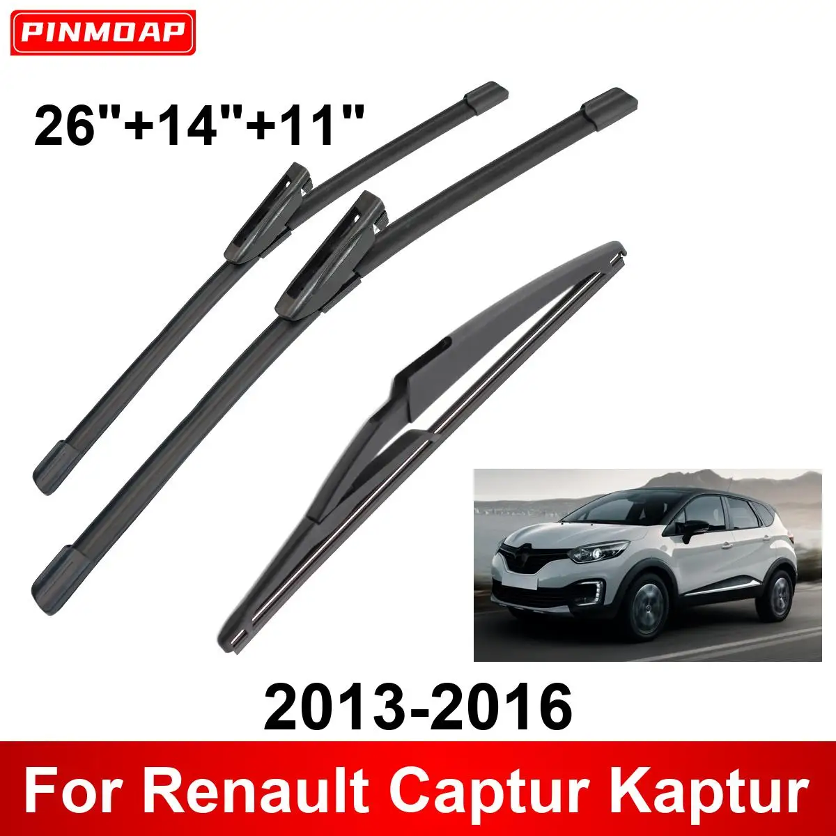 1/2/3/4/6PCS Car Wiper For Renault Captur Kaptur 2013-2016 Front Rear Wiper Blades Brushes Auto Accessories 2013 2014 2015 2016