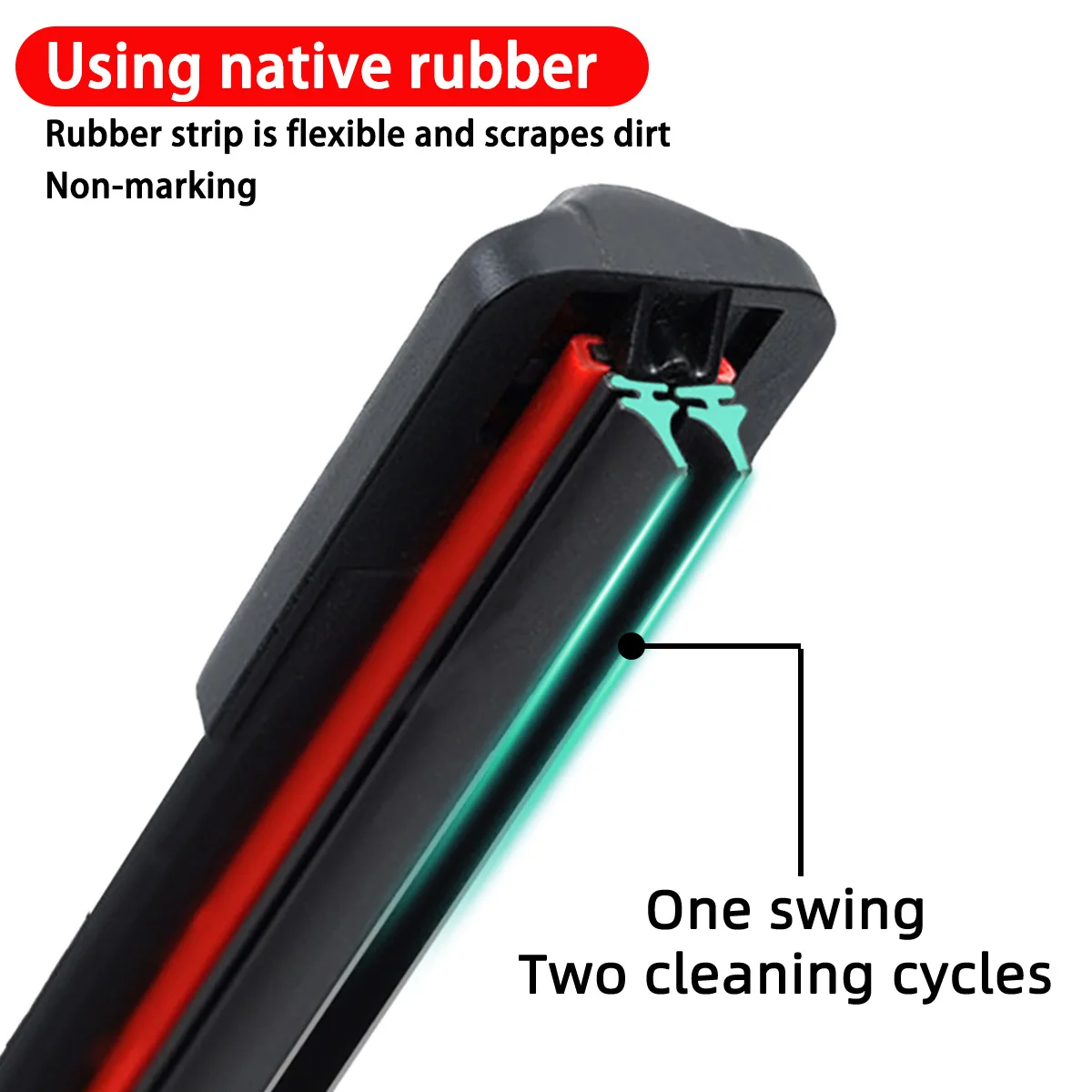 Car Windshield Wiper Blade Universal U/J Double Rubber Strip Wiper Blade Natural Rubber Strip 14"16"18"19"20"21"22"24"26" - Image 2