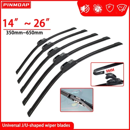 1PC Car Windshield Wiper Blade J/U-Shaped Universal Windshield Wiper Natural Rubber Accessories 14"16"18"19"20"21"22"24"26"