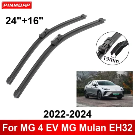 Car Windshield Wiper Suitable For MG 4 EV MG Mulan EH32 2022-2024 24"+16"Front Wiper Blade Accessories Car Wiper 2022 2023 2024