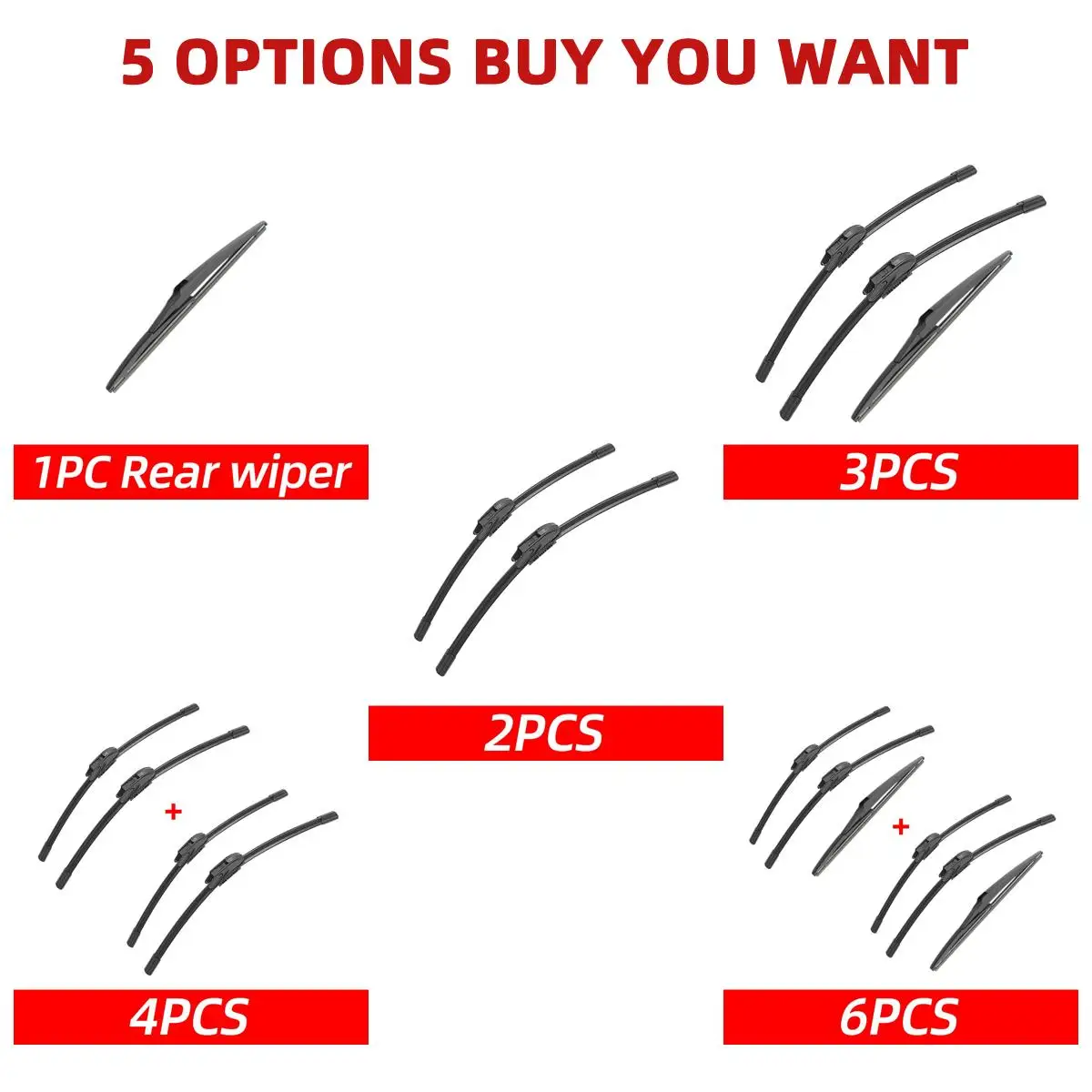 1/2/3/4/6PCS Car Wiper For Suzuki Grand Vitara MK3 2006-2015 Front Rear Wiper Blades Brushes Auto Accessories 2011 2012 2013 - Image 3
