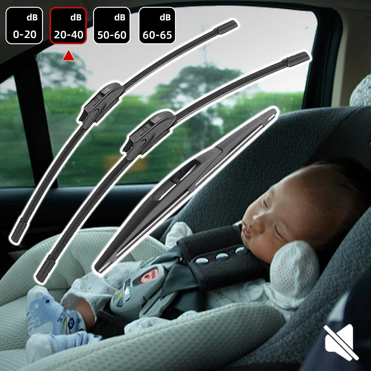 Car Windshield Wipers Are Suitable For Mitsubishi ASX Outlander Sport RVR 2010-2022 Front And Rear Windshield Wipers 24"+21"+10" - Image 3