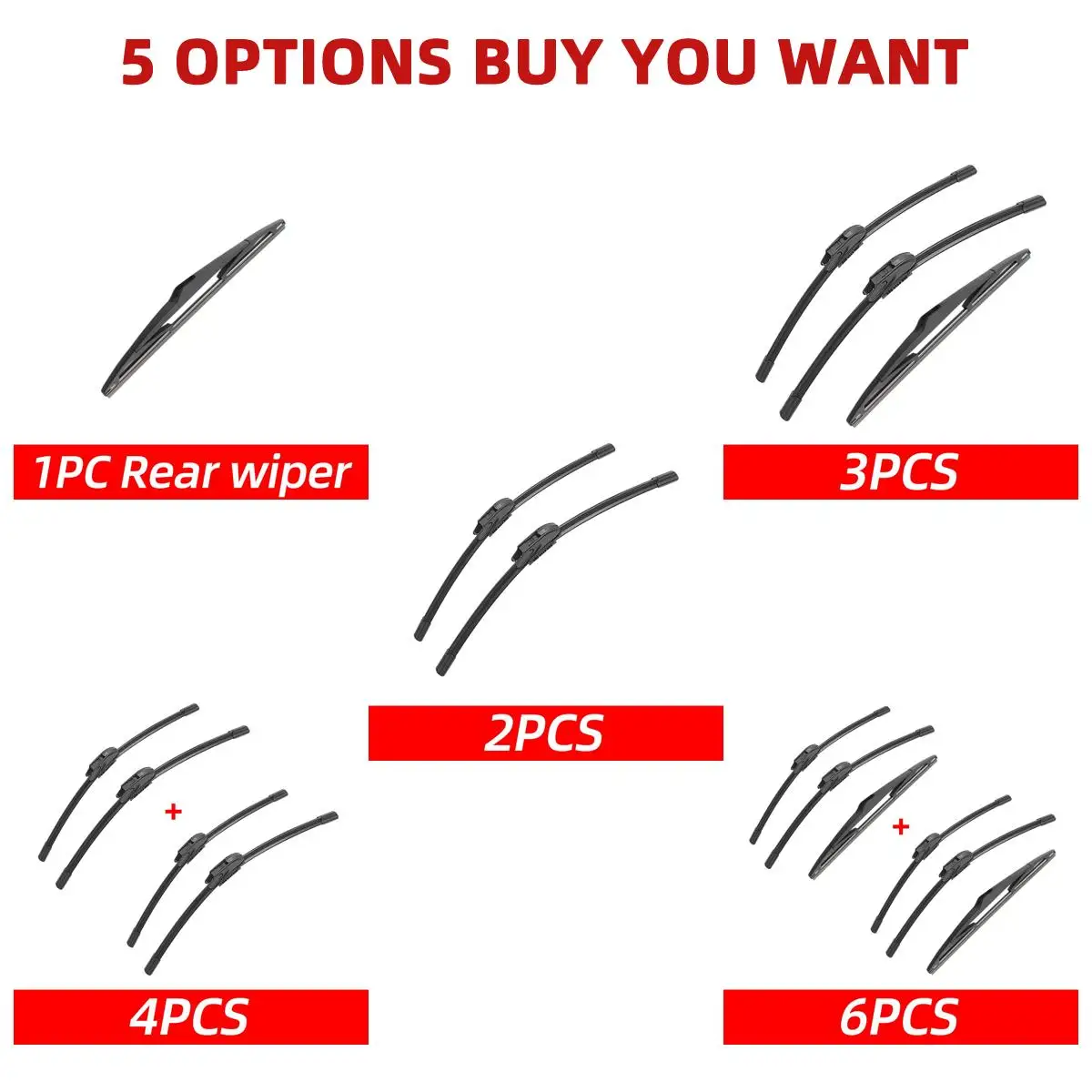 1/2/3/4/6PCS Car Wiper For KIA Picanto TA MK2 Hatchback 2011-2017 Front Rear Wiper Blades Brushes Auto Accessories 2014 2016 - Image 3
