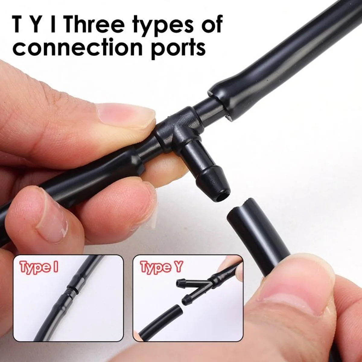 Windshield Wiper Washer Nozzle Hose With Connector Kit T Y I 3 Types Joint Windscreen Spray Jet Water Hose Fluid Tube Joiner - Image 5