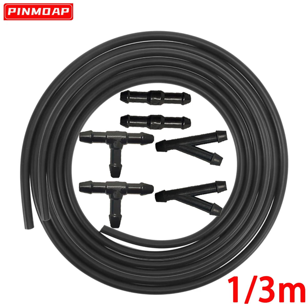 Windshield Wiper Washer Nozzle Hose With Connector Kit T Y I 3 Types Joint Windscreen Spray Jet Water Hose Fluid Tube Joiner
