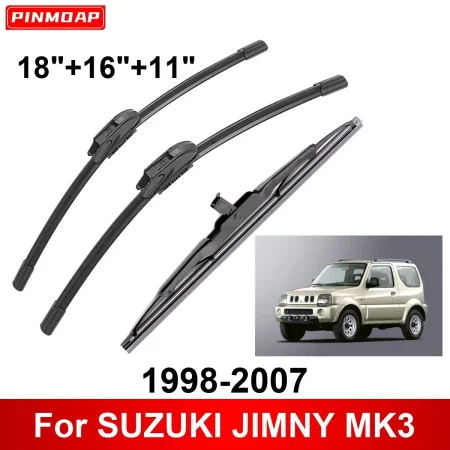 1/2/3/4/6PCS Car Wiper For SUZUKI JIMNY MK3 1998-2007 Front Rear Wiper Blades Brushes Cutter Auto Accessories 2005 2006 2007