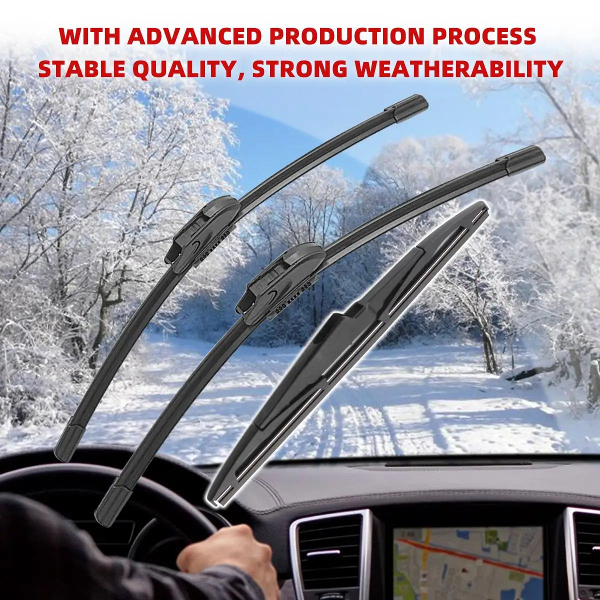 3PCS Car Wiper For Hyundai i10 MK2 2013-2018 Front Rear Wiper Blades Brushes Auto Accessories 2013 2014 2015 2016 2017 2018 - Image 5