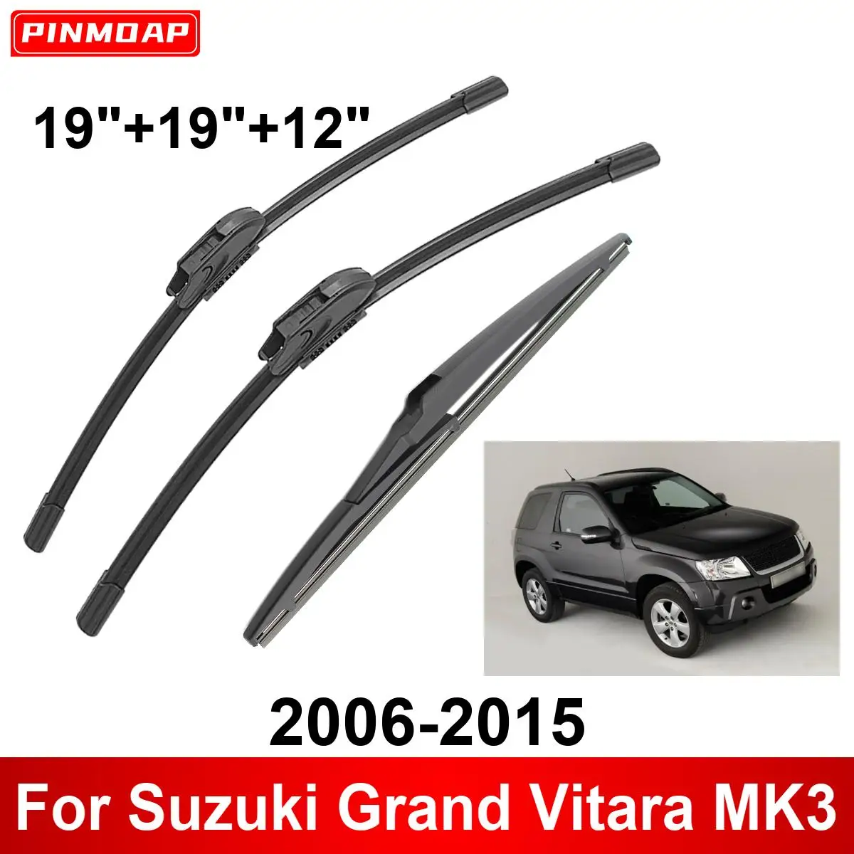1/2/3/4/6PCS Car Wiper For Suzuki Grand Vitara MK3 2006-2015 Front Rear Wiper Blades Brushes Auto Accessories 2011 2012 2013