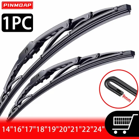 Advanced Silent Rubber Car Wiper Blade U-Shaped Frame Design Universal U/J Hook 14"16"17"18"19"20"21"22"24" Windshield Wiper