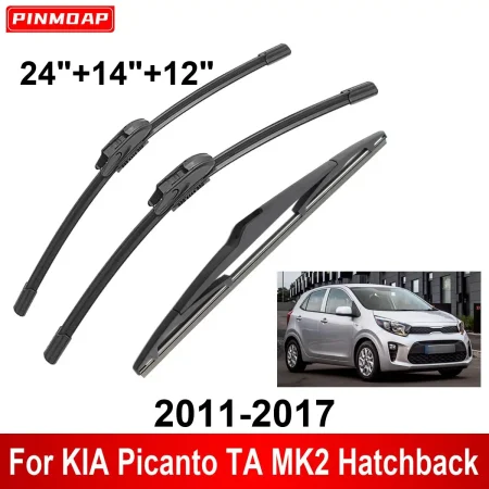 1/2/3/4/6PCS Car Wiper For KIA Picanto TA MK2 Hatchback 2011-2017 Front Rear Wiper Blades Brushes Auto Accessories 2014 2016