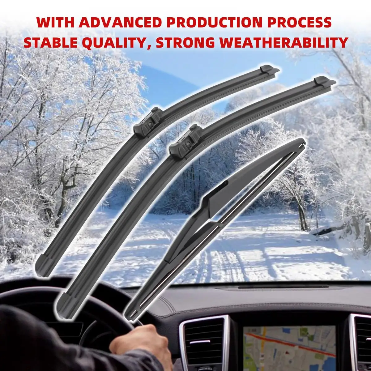 3PCS Car Wiper For Peugeot 2008 2013-2018 Front Rear Wiper Blades Brushes Auto Accessories 2013 2014 2015 2016 2017 2018 - Image 5