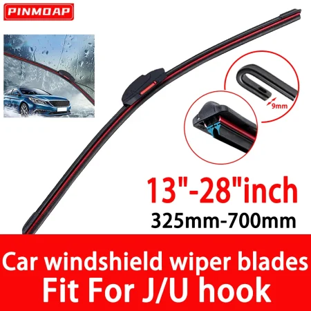 Car Windshield Wiper Blade Waterproof Double Rubber Wiper Blade 13 "14" 16 "18" 19 "20" 21 "22" 24 "26" 28 "J U Hook Wiper