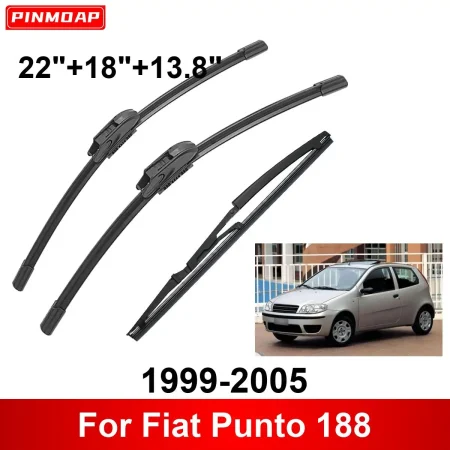 1/2/3/4/6PCS Car Wiper For Fiat Punto 188 1999-2005 Front Rear Wiper Blades Brushes Cutter Auto Accessories 2001 2002 2003 2004