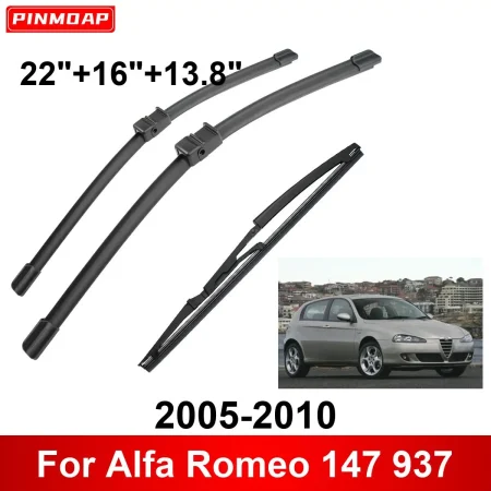 1/2/3/4/6PCS Car Wiper For Alfa Romeo 147 937 2005-2010 Front Rear Wiper Blades Brushes Cutter Auto Accessories 2007 2008 2009